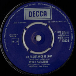 Robin Sarstedt My Resistance Is Low USED VINYL 7INCH 45 RPM SINGLE