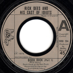 Rick Dees & His Cast Of Idiots Disco Duck USED VINYL 7INCH 45 RPM