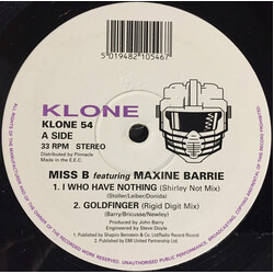 Miss B;Maxine Barrie I Who Have Nothing USED VINYL 12"