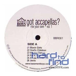 Various Got Accapellas? (Mix Your Own Vol. 1) USED VINYL 12INCH 45 RPM