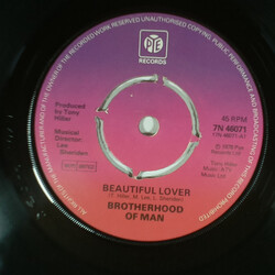 Brotherhood Of Man Beautiful Lover Vinyl 7" USED