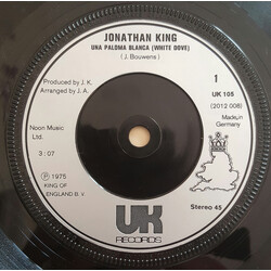 Jonathan King Una Paloma Blanca (White Dove) Vinyl 7" USED