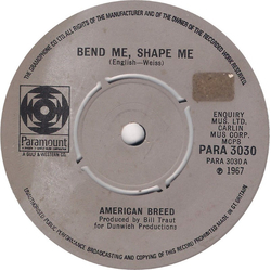 The American Breed Bend Me, Shape Me Vinyl 7" USED