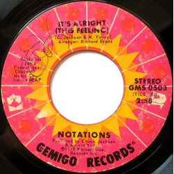 The Notations It's Alright (This Feeling) / Since You've Been Gone USED VINYL 7INCH SINGLE 45 RPM