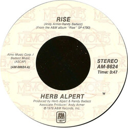 Herb Alpert Rise USED VINYL 7INCH 45 RPM SINGLE REISSUE STYRENE