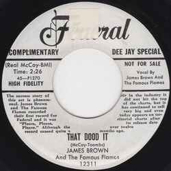 James Brown & The Famous Flames That Dood It USED VINYL 7INCH 45 RPM PROMO