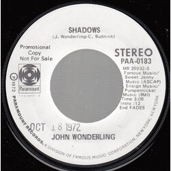 John Wonderling Shadows Vinyl 7" USED