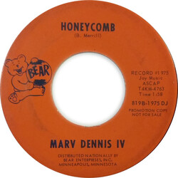 The Marv Dennis IV Honeycomb / The Hurt Will Go Away USED VINYL 7INCH 45 RPM SINGLE PROMO