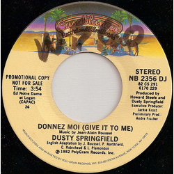 Dusty Springfield Donnez Moi (Give To Me) Vinyl 7" USED