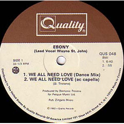 Ebony (2) We All Need Love VINYL 12" USED