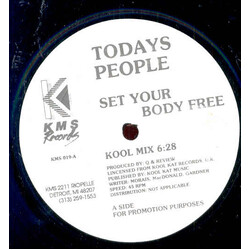 Today's People Set Your Body Free VINYL 12" USED