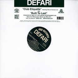 Defari Club Etiquette / Built To Last USED VINYL 12INCH 33 S RPM