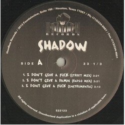 Shadow I Don't Give A Fuck USED VINYL 12INCH