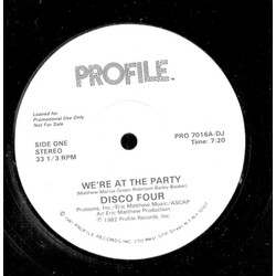 Disco Four We're At The Party VINYL 12" USED