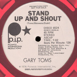 Gary Toms Stand Up And Shout / Party Hardy VINYL 12" USED