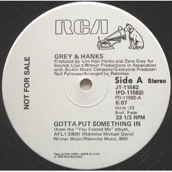 Grey And Hanks Gotta Put Something In USED VINYL 12INCH PROMO 33 S RPM SINGLE
