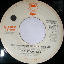 Joe Stampley She's Helping Me Get Over Loving You USED VINYL 7INCH 45 RPM PROMO