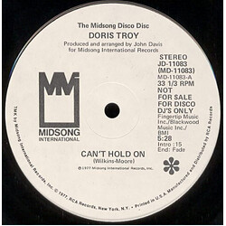 Doris Troy Can't Hold On USED VINYL 12INCH 33 S RPM PROMO