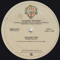 Eugene Record Magnetism USED VINYL 12INCH 33 S RPM SINGLE