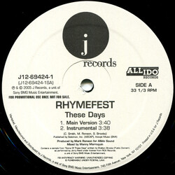 Rhymefest These Days USED VINYL 12INCH 33 S RPM PROMO