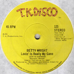 Betty Wright Lovin' Is Really My Game USED VINYL 12INCH 45 RPM