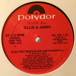 Ollie And Jerry Electric Boogaloo USED VINYL 12INCH PROMO 33 S RPM