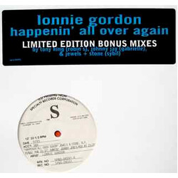 Lonnie Gordon Happenin' All Over Again USED VINYL 12INCH 33 S RPM TEST PRESSING