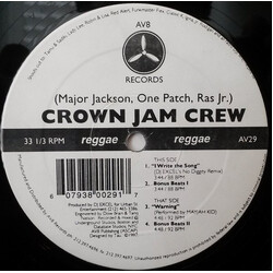 Crown Jam Crew I Write The Song USED VINYL 12INCH 33 S RPM