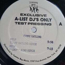 Timmy Gatling Help USED VINYL 12INCH TEST PRESSING