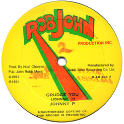 Johnny P / Courtney Melody Grudge You / Come To Me USED VINYL 12INCH 45 RPM