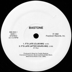 Freddy Bastone It's Late USED VINYL 12INCH 33 S RPM