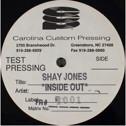 Shay Jones Inside Out USED VINYL 12INCH 33 S RPM TEST PRESSING