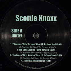 Scottie Knoxx II Gangsta & You Gotta Love Me USED VINYL 12INCH 33 S RPM SINGLE