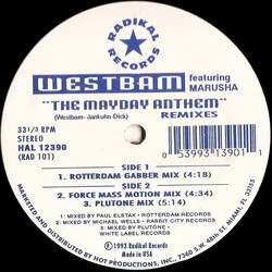 WestBam / Marusha The Mayday Anthem (Remixes) USED VINYL 12INCH 33 S RPM