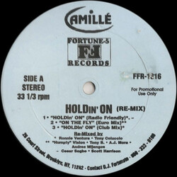 Camillé Holdin' On (Re-Mix) USED VINYL 12INCH 33 S RPM PROMO