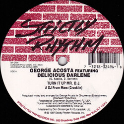 George Acosta / Delicious Darlene Turn It Up Mr. DJ USED VINYL 12INCH 33 S RPM