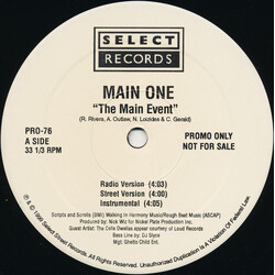 Main One The Main Event / Everyday Struggle USED VINYL 12INCH 33 S RPM PROMO