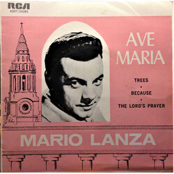 Mario Lanza Ave Maria USED VINYL 7INCH 45 RPM EP REISSUE MONO