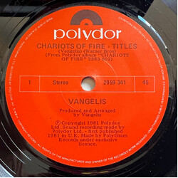 Vangelis Chariots Of Fire USED VINYL 7INCH 45 RPM SINGLE STEREO