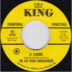 The Las Vegas Ambassadors 31 Flavors USED VINYL 7INCH 45 RPM SINGLE PROMO