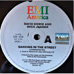 David Bowie / Mick Jagger Dancing In The Street USED VINYL 7INCH 45 RPM SINGLE