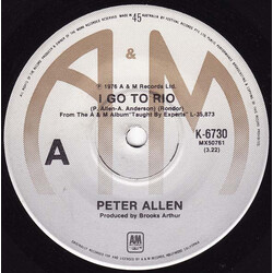 Peter Allen I Go To Rio USED VINYL 7INCH SINGLE 45 RPM