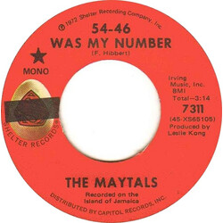 The Maytals 54-46 Was My Number USED VINYL 7INCH 45 RPM MONO