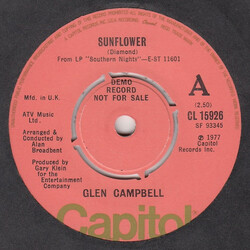 Glen Campbell Sunflower USED VINYL 7INCH 45 RPM SINGLE PROMO