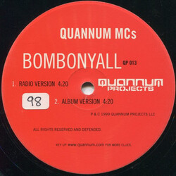 Quannum MC's Bombonyall USED VINYL 12INCH SINGLE