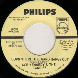Ace Kennedy & The Candies Down Where The Gang Hangs Out USED VINYL 7INCH 45 RPM PROMO