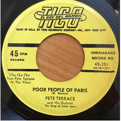 Pete Terrace Quintet Poor People Of Paris / Shangrila USED VINYL 7INCH 45 RPM