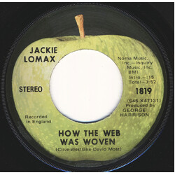 Jackie Lomax How The Web Was Woven USED VINYL 7INCH 45 RPM SINGLE STEREO