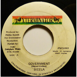 Sizzla Government USED VINYL 7INCH