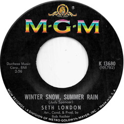 Seth London Winter Snow, Summer Rain USED VINYL 7INCH 45 RPM SINGLE